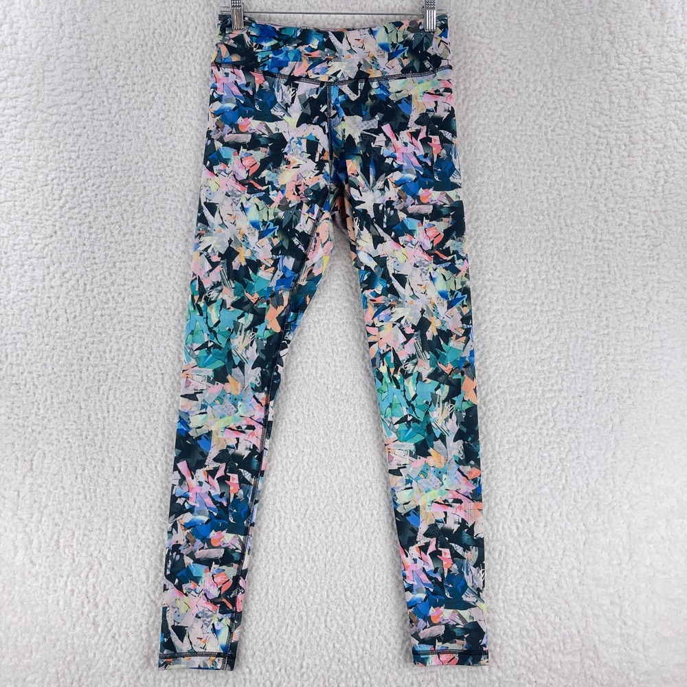 Marmot Blue Printed Ankle Leggings Womens Pull On Stretch Activewear Size Medium